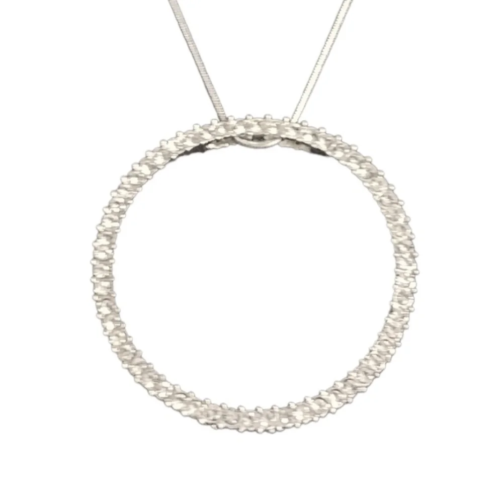 Rhinestone Eternity Pendant Necklace NWOT